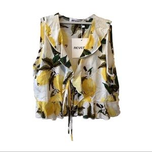 Lemon Print Crop Top